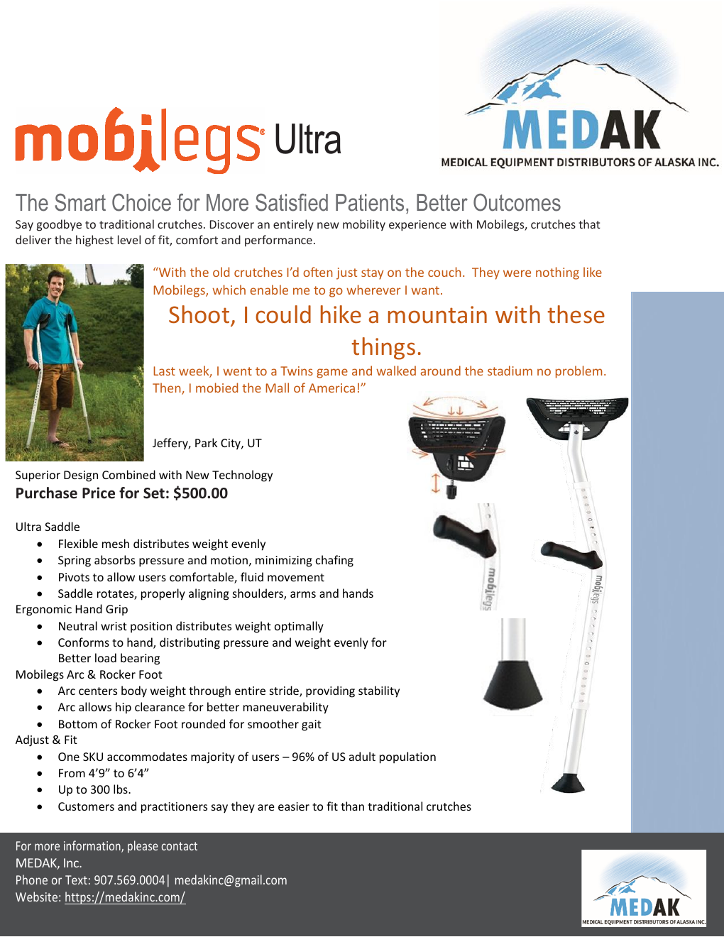 Preview of MEDAK Mobilegs Ultra flyer